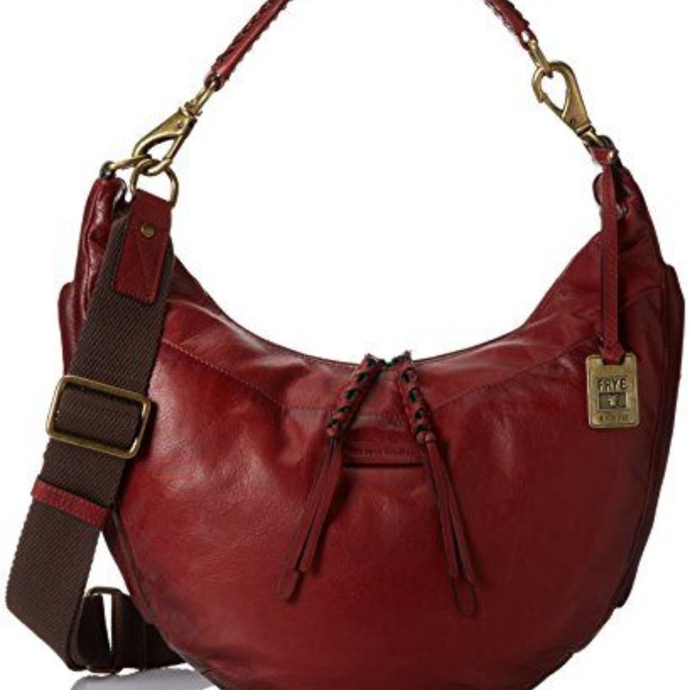 Frye Hobo Purse Jenny Handbag Satchel Shoulderbag Buttery Leather BURNT RED NWT
